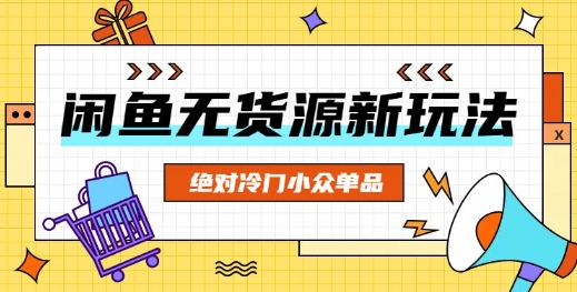 闲鱼无货源冷门单品项目，绝对冷门小众单品-蓝天网创