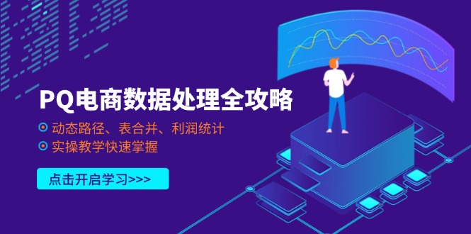 (14240期)PQ电商数据处理全攻略,动态路径、表合并、利润统计,实操教学快速掌握-蓝天网创