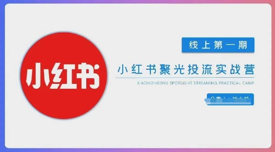 小红书聚光陪跑第一期，教你从0到1玩转小红书聚光投流，搭建小红书付费投流团队，更快的见到效果-蓝天网创