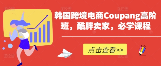 韩国跨境电商Coupang高阶班,酷胖卖家,必学课程-蓝天网创